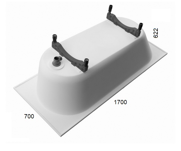ванна из камня ALLEN BRAU KRION STONE 170х70